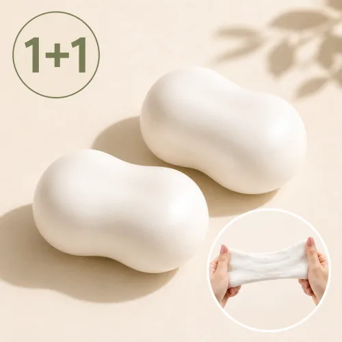 GINAPICK 비누 말랑이 1+1 크런치 스퀴시 ASMR 촉감놀이 스트레스볼 2개세트, 2개, 퓨어화이트