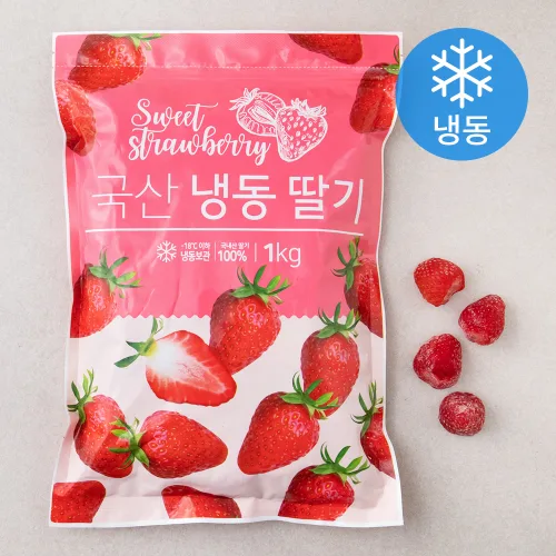[로켓프레시] 감미인영농조합법인 국내산 딸기 (냉동), 1kg, 1개