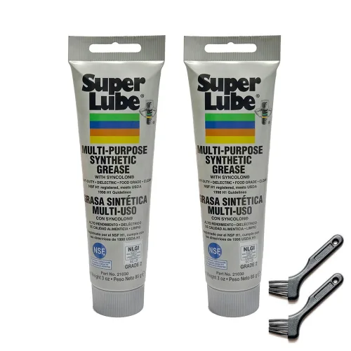 슈퍼루브 테프론 구리스 85g 튜브형 브러쉬 세트 2개 미국산 미제 키보드 커피머신 식품용 식용 윤활제 방청 고온 내열