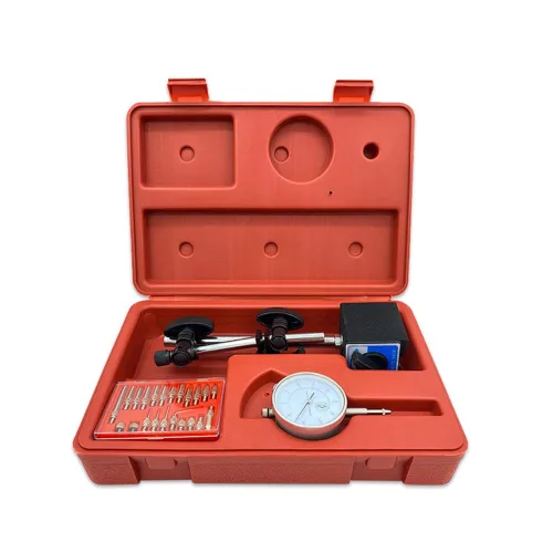KKnoon 다이얼 게이지 0-10mm 0.01mm 자기 베이스 세트
