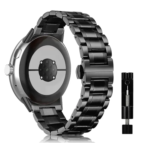 [ZoRoll] 밴드 용 Google Pixel Watch 4 45 mm / 3 대응 스테인리스 밴드 금속 스테인레스 스틸 방청 나비 버클 남녀 겸용 사이즈 조정 공구 부착 교환