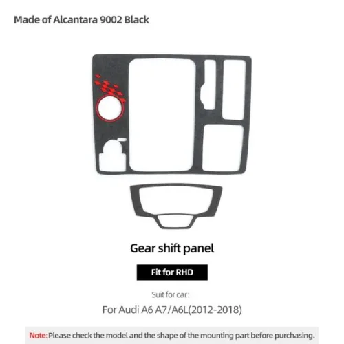 자동차 팔걸이 박스 알칸타라 센터 콘솔 팔걸이 박스 커버 패널 트림 아우디 A6 C7 4G8 2012-2018 자동차