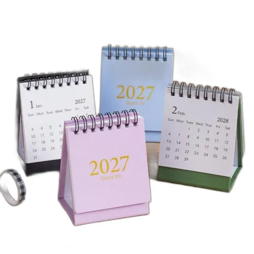 2027미니달력 캘린더 탁상용 데스크 책상 사무실 일정관리 휴대용 작은 새해 깔끔한 소형