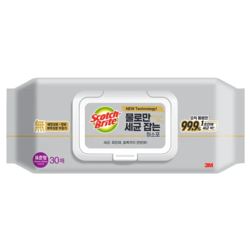 스카치브라이트 물로만 세균 잡는 청소포 표준형 30p, 1개
