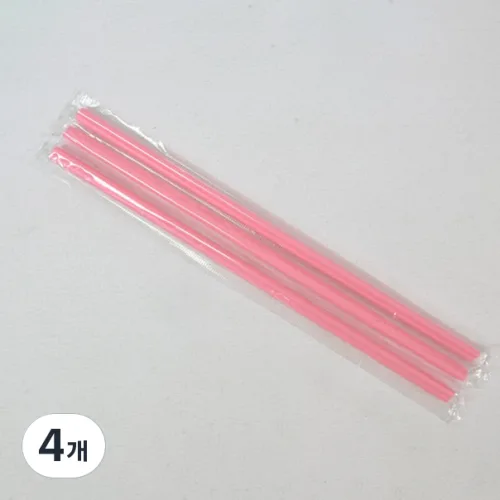 보니팩 하트 스트로우 핑크 개별포장, 4개, 400개입