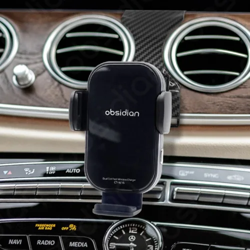 옵시디언 벤츠 E클래스 W213 CLS C257 AMG GT X290 전용 핸드폰 고속 무선충전 거치대, 블랙, CT-W16E+CT-HCM00