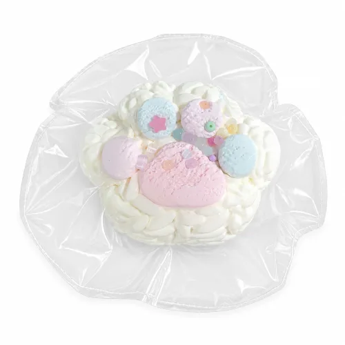 Softie 소프티 귀여운 고양이 발바닥 실리콘 스퀴시 말랑이 촉감 장난감 스트레스 해소, 1개, 187g, 분홍파란색