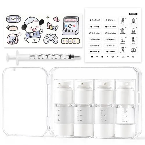 픽101 여행용 기내용 고급 투명 진공 소분 공병 휴대용, 1세트, 15ml