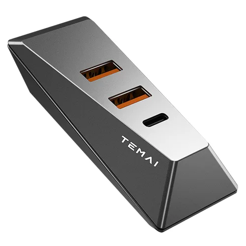 TEMAI 테슬라 모델3 하이랜드 모델Y 주니퍼 모델YL 전용 글로브박스 USB 허브 확장 도킹스테이션 어댑터, 실버, 21-24 모델Y/19-23 모델3,