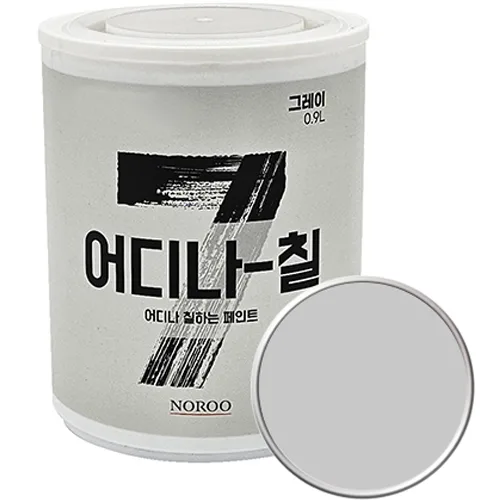 노루페인트 어디나 칠 페인트, 그레이 에그쉘광, 0.9L, 1개