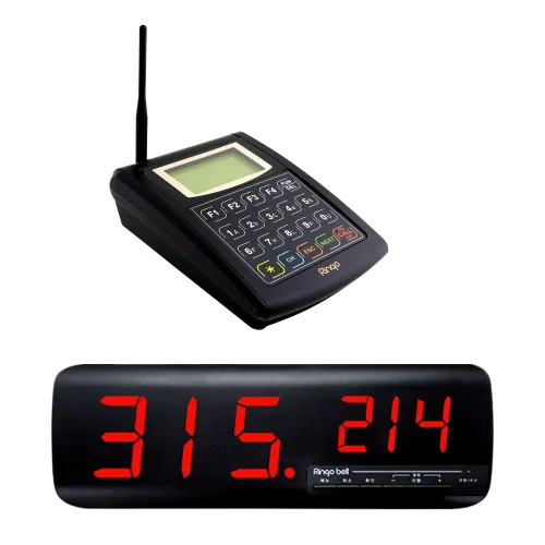요식업 푸드코트 카페 식당 순번대기모니터 대기고객호출 전송기 세트 GSR-320 GP-1000T, 흑색, 1세트
