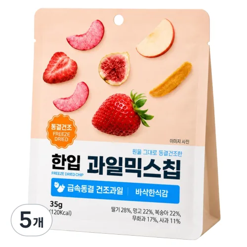한입 동결건조 과일믹스칩, 5개, 35g