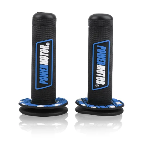 멍들고 오토바이 고무 그립 파워모터 7/8인치 22mm 24mm 핸들바 보호 모토크로스 더트 바이크 젤 핸드 그립 범용 액세서리 모터 그립 미끄럼 방지 젤 핸들 내마모성 충격 흡수, 1세트, 멍들고