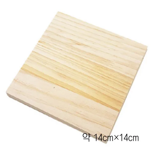 공예야 놀자 원목나무 스트링아트 접성목 나무판, 1개, 약14cm*14cm