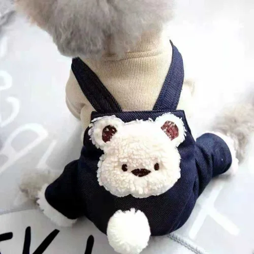 새로운 테디 곰 두꺼운 애완 동물 개옷