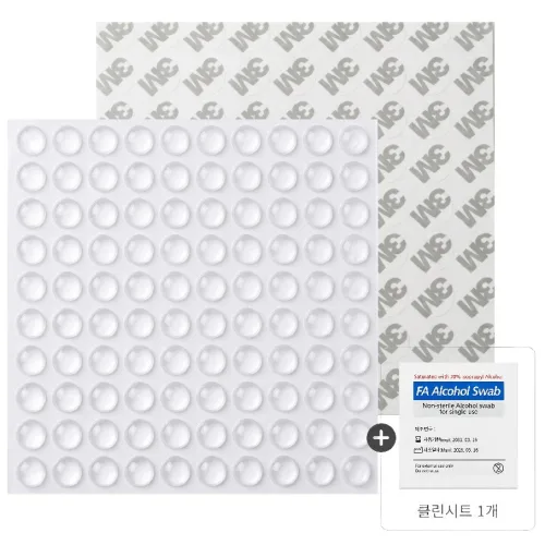3M 제이테크 미끄럼방지 충격완화 소음방지 범퍼 스티커 100p 클린시트 세트, 투명, 1개