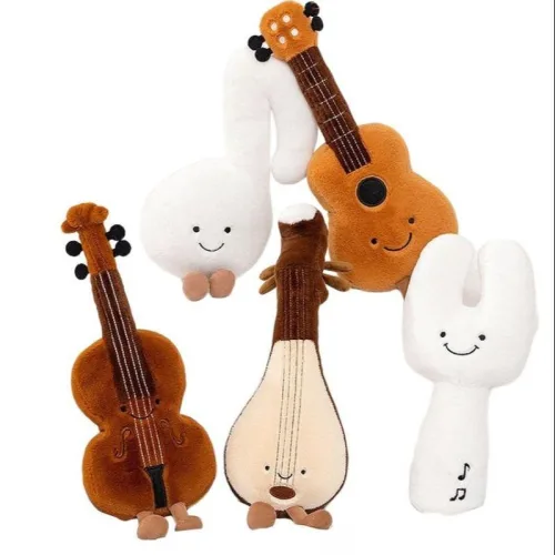 귀여운 악기모양 피아노학원 인형 바이올린 기타 음표 봉제인형 소파쿠션, 3. 기타 38cm