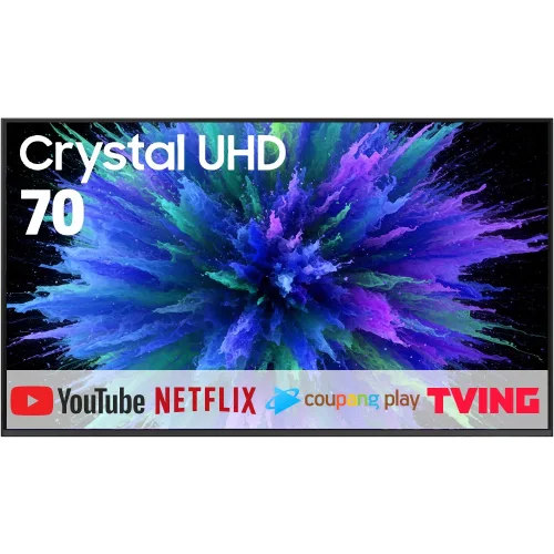 삼성 70인치 최신형 크리스탈 4K UHD 스마트TV, 스마트TV, 방문설치, 스탠드형, 70인치