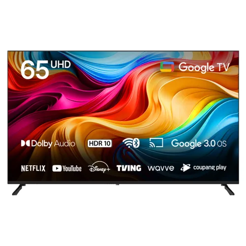 와사비망고 4K UHD 구글OS AI 스마트TV, 164cm(65인치), UGP652 와글와글플레이, 벽걸이형, 방문설치