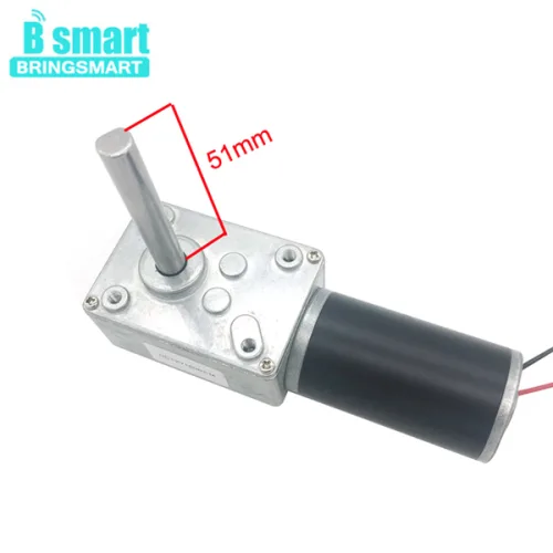 5840-31ZY 웜 기어 모터, DC 12 24V 높은 토크, 역방향 자체 잠금 D 모양, 51mm 익스텐션 샤프트 모터, 맞춤형 장비