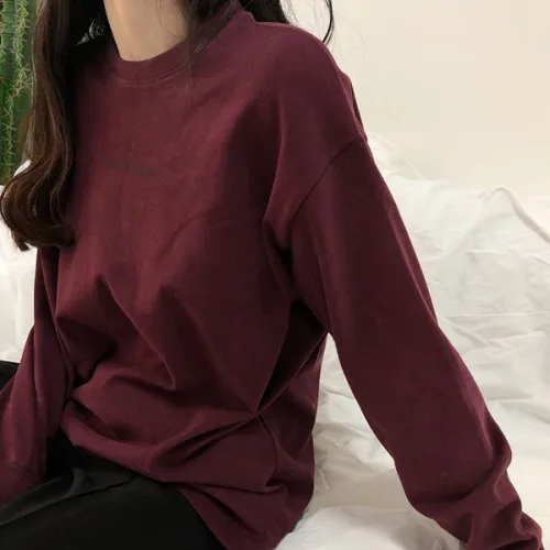 루나걸 여성용 로디 레터링 긴팔티 L26FT051411-LM26F