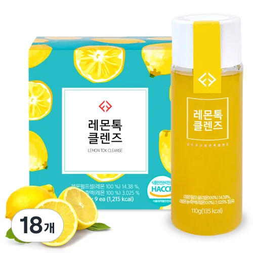 레몬톡클렌즈 해독주스, 110g, 18개