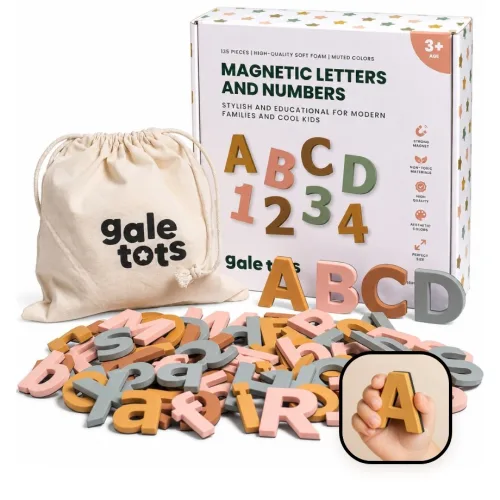 TOTS 자석 알파벳 숫자놀이 135PCS, 1세트, 멀티컬러