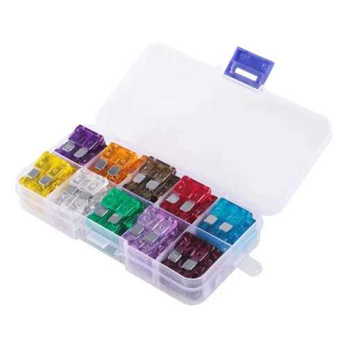 100PCS 자동차 표준 블레이드 퓨즈 세트 2A~35A 승용차 오토바이 트럭 교체용 퓨즈 키트, 1세트