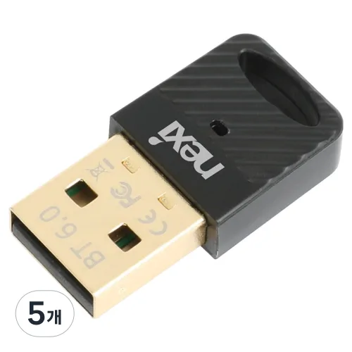 넥시 블루투스 V6.0 EDR 동글 NX1581, NX-BT60-EDR, 블랙, 5개