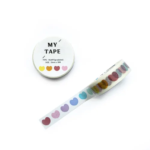 디자인 마스킹 테이프 하트(Heart) Gradation, 단품