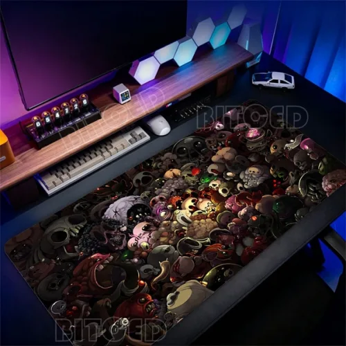 PC 게임용 The Binding of Isaac 마우스패드 대형 XXL 마우스 매트 키보드 컴퓨터 액세서리 마우스 패드 900x400 고무 데스크 매트