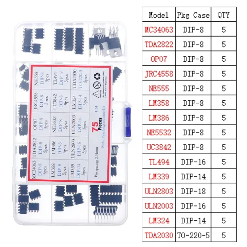 IC 집적 회로 칩 모음 키트 일반적인 CMOS 소켓 DIY 믹스 팩 SMD 시리즈 74HCXX CD4000