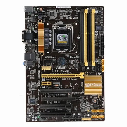 중고 ASUS H87-PLUS ATX 1150 소켓 4세대 5세대 메인보드 백패널 포함, 중고 H87-PLUS 백패널 포함