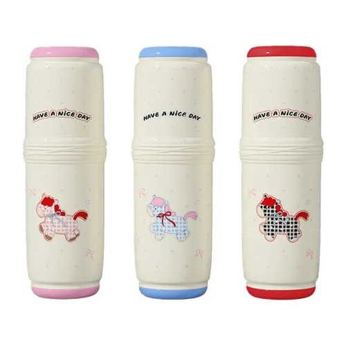 레츠가 휴대용 여행용 칫솔케이스 양치컵, 1개, 블루