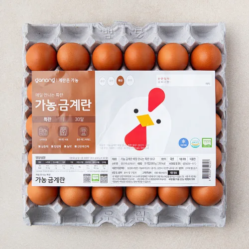 가농 무항생제 인증 금계란 매일 만나는 특란 30구, 1개, 1800g