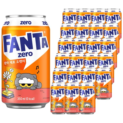 환타 제로 오렌지 탄산음료, 350ml, 24개