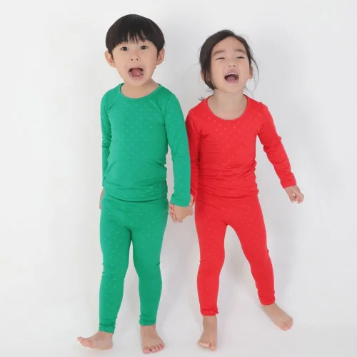 KC인증 국내제작 가을겨울 어린이아동 엠보 무지내복 9부 상하의세트 기모 발열 실내복 9컬러