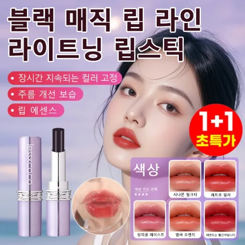 1+1 블랙 립 주름 완화 립스틱 묻지않고 지워지지않는 립스틱 잘안지워지는 립스틱 촉촉 보습