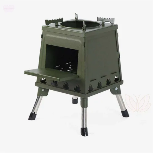 비비의잡화점 접이식 화목난로 26x34cm 카키 캠핑난로