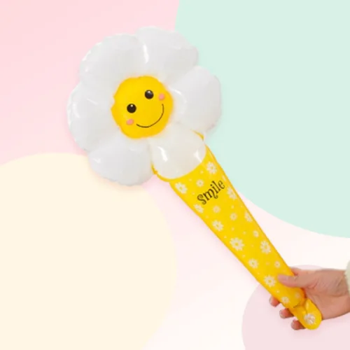 [파티지] 데코나비 모조나비 나비풍선 나비스티커, B_C_마카롱 꽃 손풍선_옐로우